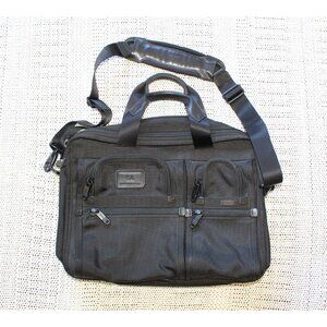 TUMI Alpha 2 Expandable organizer Briefcase/Laptop Bag Black Business Travel